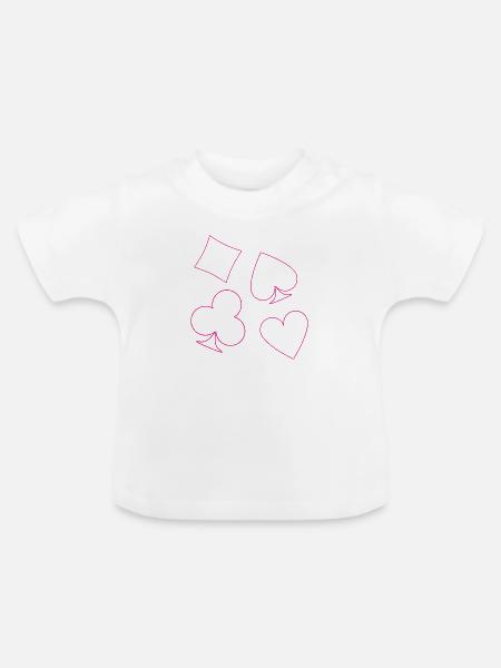 boardgame chess backgammon game night - Baby Bio-T-Shirt mit Rundhals - Weiß