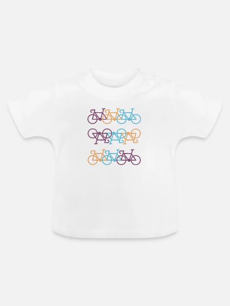 Fahrrad - Baby Bio-T-Shirt mit Rundhals - Weiß
