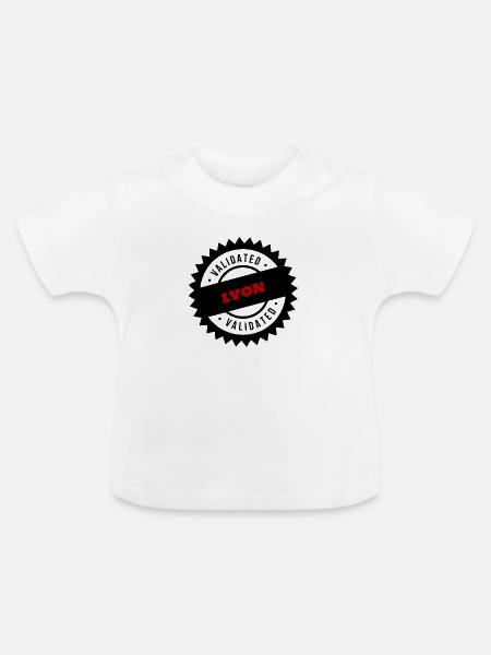 LYON Stadt - Baby Bio-T-Shirt mit Rundhals - Weiß