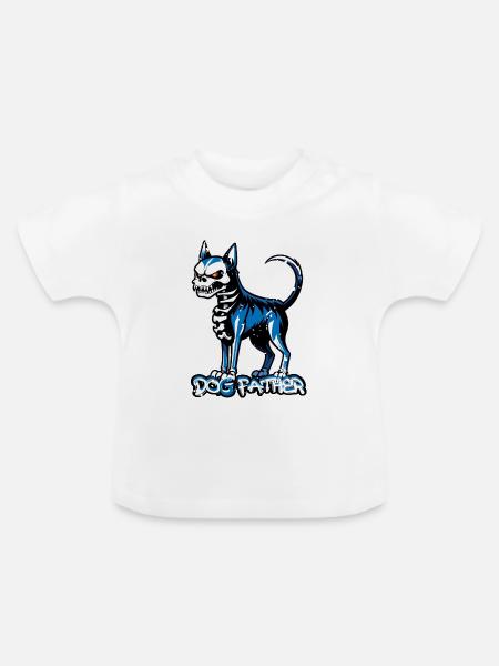 Hunde Vater - Baby Bio-T-Shirt mit Rundhals - Weiß
