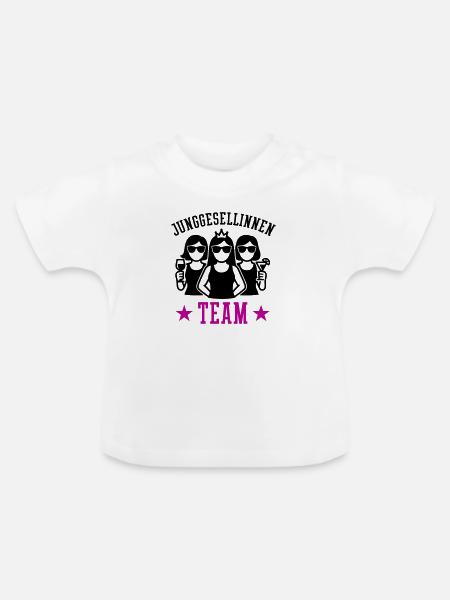 Junggesellinnen Team Jga - Baby Bio-T-Shirt mit Rundhals - Weiß