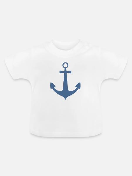 Anker - Baby Bio-T-Shirt mit Rundhals - Weiß