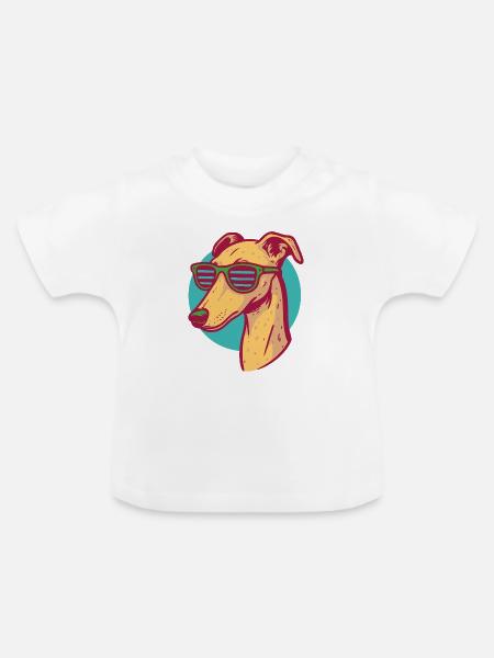 Windhund, Galgo - Baby Bio-T-Shirt mit Rundhals - Weiß