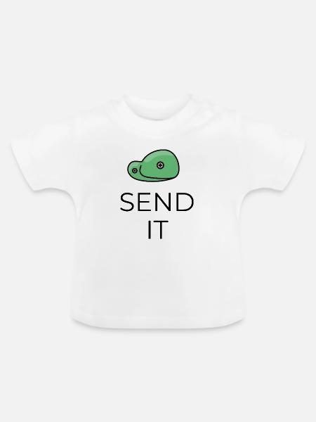 Send it - Boulder Design - Baby Bio-T-Shirt mit Rundhals - Weiß
