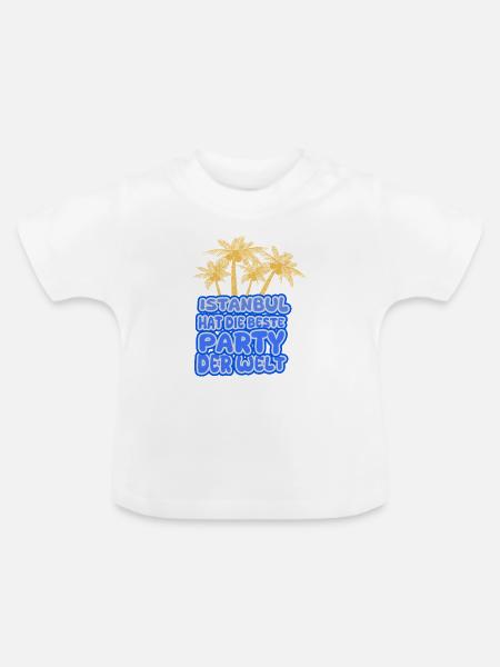Urlaubsregion Istanbul - Baby Bio-T-Shirt mit Rundhals - Weiß