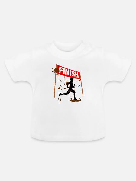 Mud Run Finisher Männer - Baby Bio-T-Shirt mit Rundhals - Weiß