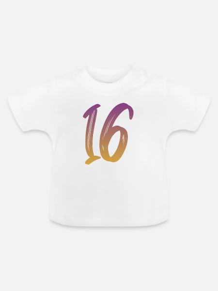 16 - Baby Bio-T-Shirt mit Rundhals - Weiß
