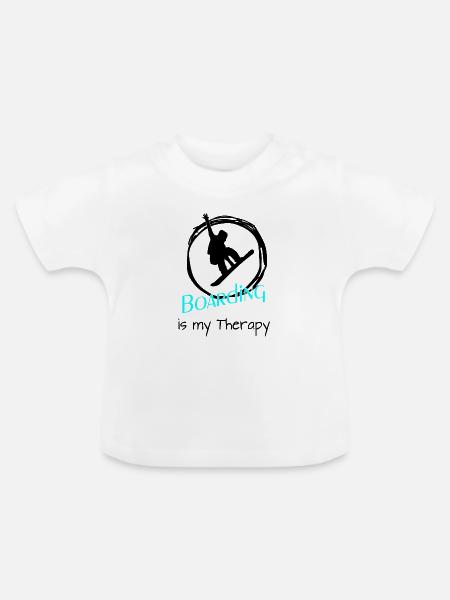  Boarding  - Baby Bio-T-Shirt mit Rundhals - Weiß