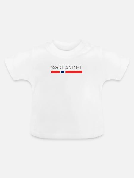 Südnorwegen - Baby Bio-T-Shirt mit Rundhals - Weiß