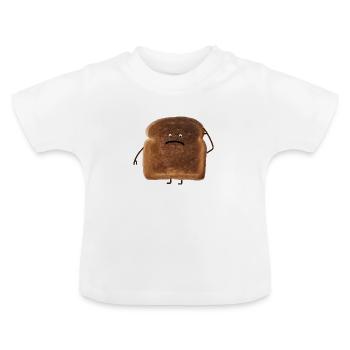 Toast brûlé - T-shirt bio col rond Bébé - blanc - Devant