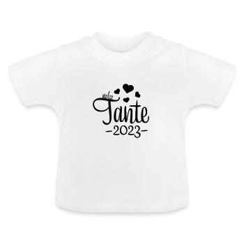 tante 2023 2f 09 - Baby Bio-T-Shirt mit Rundhals - Weiß - Vorne
