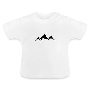 Mountains, Alps, mountain, hiking - Baby Organic T-Shirt with Round Neck - white - Front