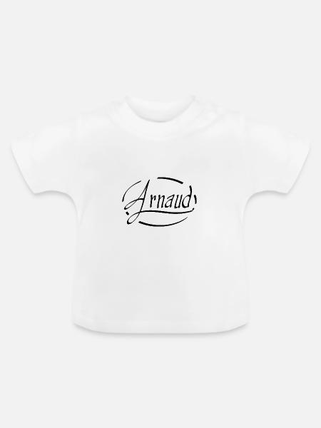 Arnaud - Baby Bio-T-Shirt mit Rundhals - Weiß
