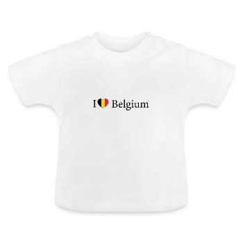 Belgium Belgium - Baby Organic T-Shirt with Round Neck - white - Front