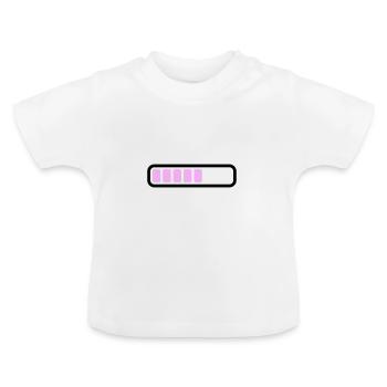 Akku Batterie loading - Baby Bio-T-Shirt mit Rundhals - Weiß - Vorne