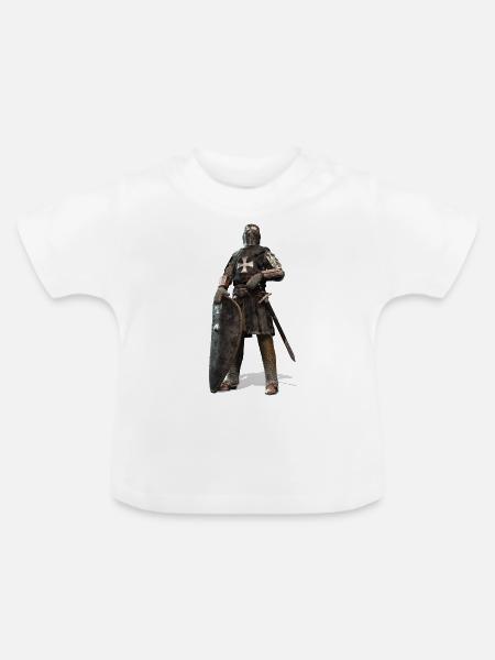 Ritter - Baby Bio-T-Shirt mit Rundhals - Weiß