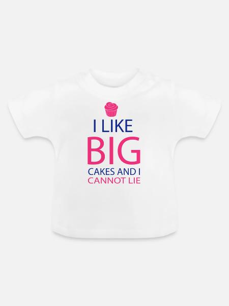 Big Cakes - Baby Bio-T-Shirt mit Rundhals - Weiß