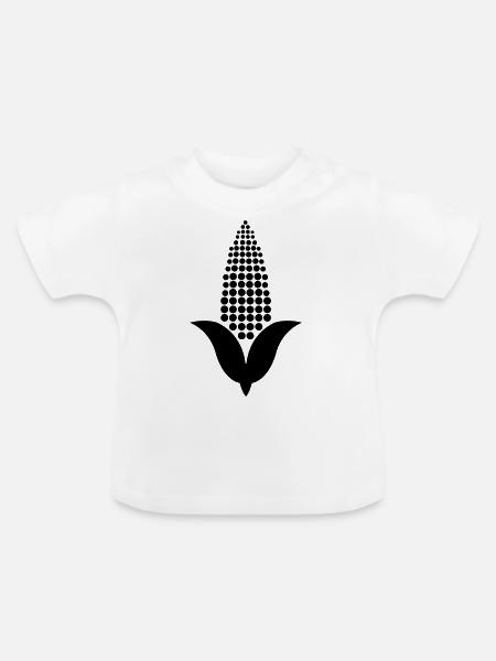 maiskolben - Baby Bio-T-Shirt mit Rundhals - Weiß