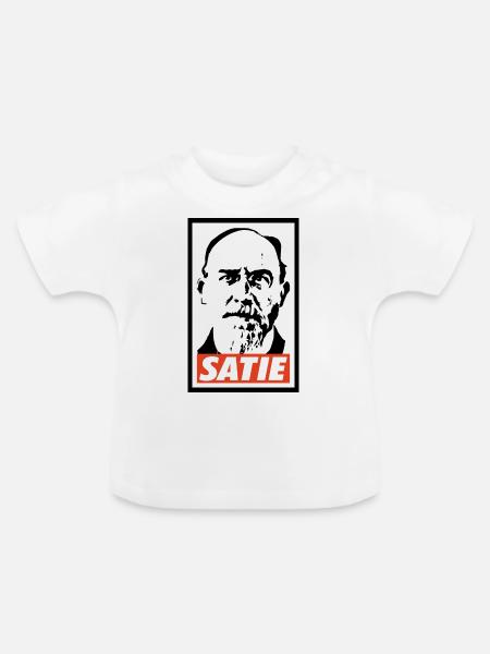 Eric Satie - Baby Bio-T-Shirt mit Rundhals - Weiß