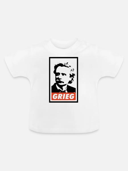 Edvard Grieg - Baby Bio-T-Shirt mit Rundhals - Weiß