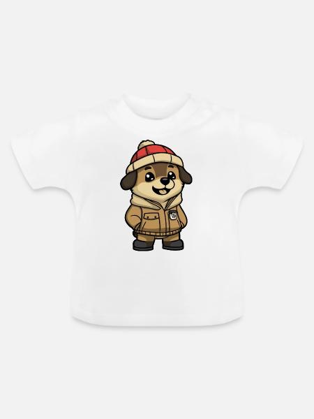Kangal Hund Cartoon - Baby Bio-T-Shirt mit Rundhals - Weiß