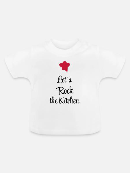 Koch - Baby Bio-T-Shirt mit Rundhals - Weiß