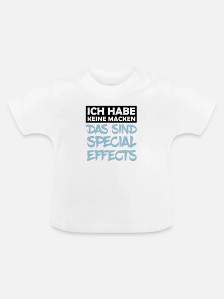 keine_macken_special_effects_2 - Baby Bio-T-Shirt mit Rundhals - Weiß
