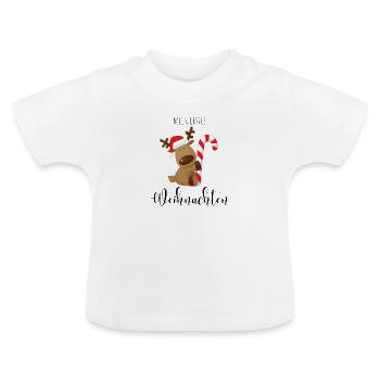 Mein erstes Weihnachten - Baby Bio-T-Shirt mit Rundhals - Weiß - Vorne