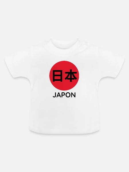 Kanji Japan - Baby Bio-T-Shirt mit Rundhals - Weiß