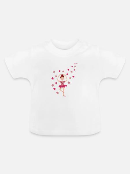 Klassische Tänzerin - Baby Bio-T-Shirt mit Rundhals - Weiß