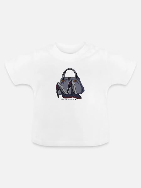 Fashion - Baby Bio-T-Shirt mit Rundhals - Weiß