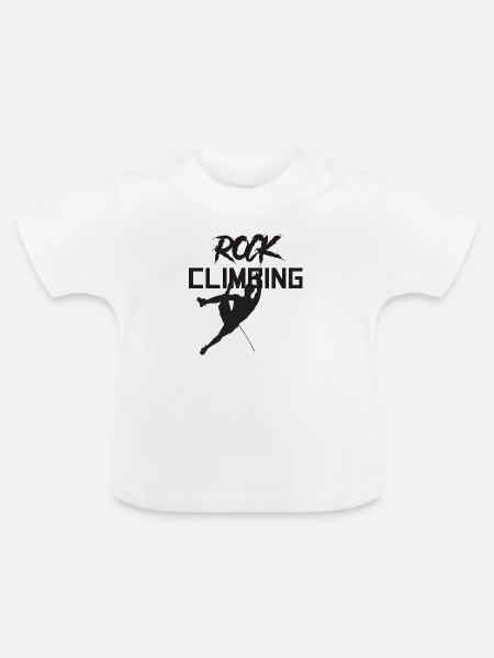 Rock Climbing - Baby Bio-T-Shirt mit Rundhals - Weiß