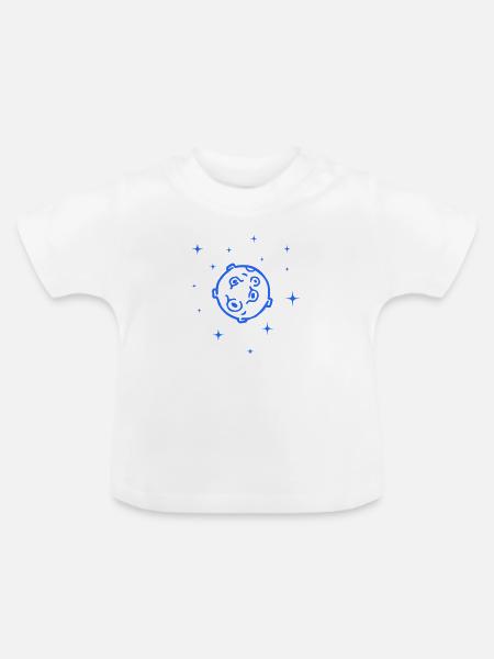 planet - Baby Bio-T-Shirt mit Rundhals - Weiß