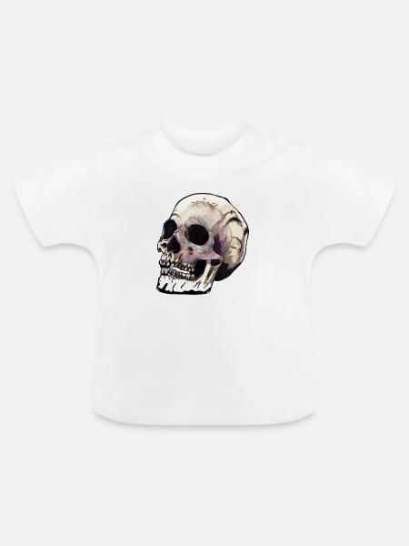 Skull Dimension - Baby Bio-T-Shirt mit Rundhals - Weiß