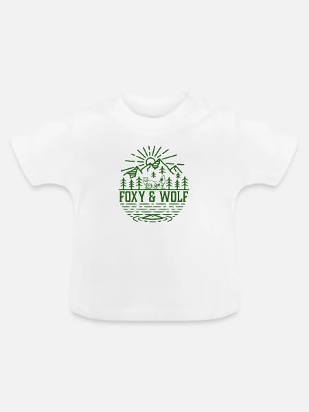 FOXY AND WOLF pic 3 - Baby Bio-T-Shirt mit Rundhals - Weiß