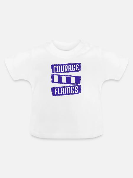 firefighting equipment geek awesome - Baby Bio-T-Shirt mit Rundhals - Weiß