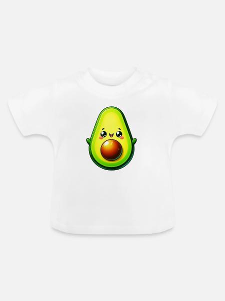 Avocado - Baby Bio-T-Shirt mit Rundhals - Weiß