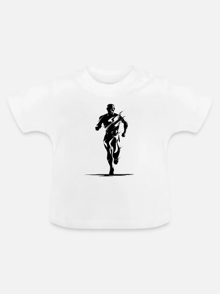 Jogger Zeichnung - Baby Bio-T-Shirt mit Rundhals - Weiß