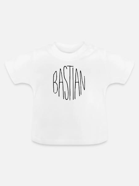 Bastian - Baby Bio-T-Shirt mit Rundhals - Weiß