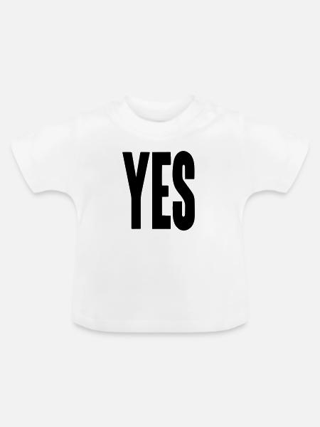 Ja - Baby Bio-T-Shirt mit Rundhals - Weiß