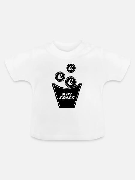Teure Pommes - Baby Bio-T-Shirt mit Rundhals - Weiß