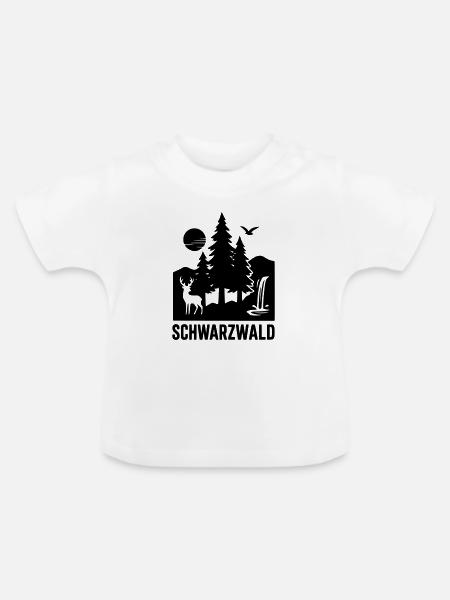 schwarzwald - Baby Bio-T-Shirt mit Rundhals - Weiß