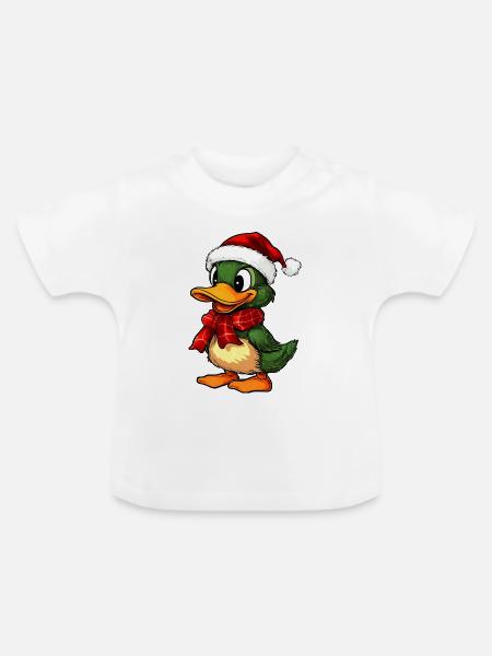Weihnachten Enten - Baby Bio-T-Shirt mit Rundhals - Weiß