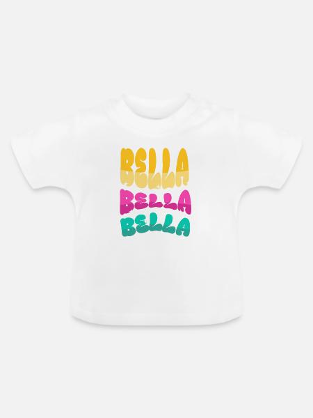 Bella Name Arabella - Baby Bio-T-Shirt mit Rundhals - Weiß