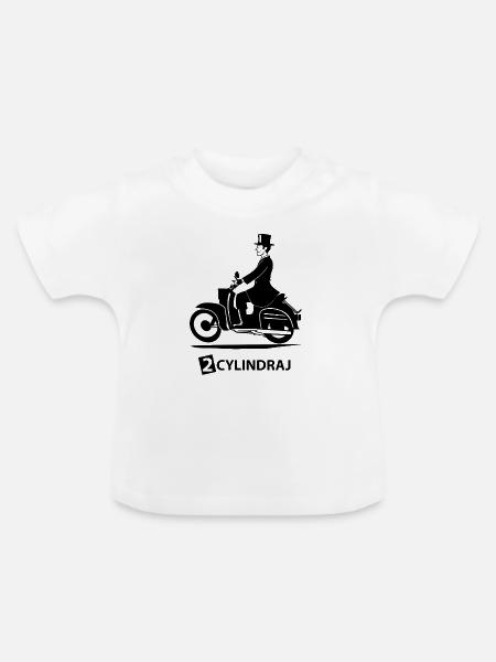 2 CYLINDRAJ - black - - Baby Bio-T-Shirt mit Rundhals - Weiß