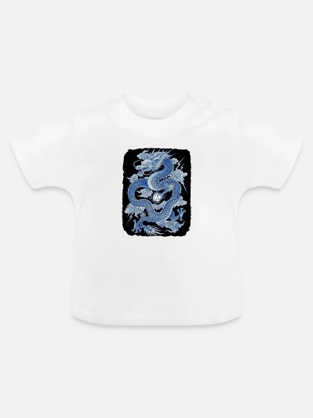Chinesischer Drache - Baby Bio-T-Shirt mit Rundhals - Weiß