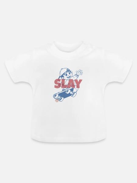 Slay Skater - Baby Bio-T-Shirt mit Rundhals - Weiß