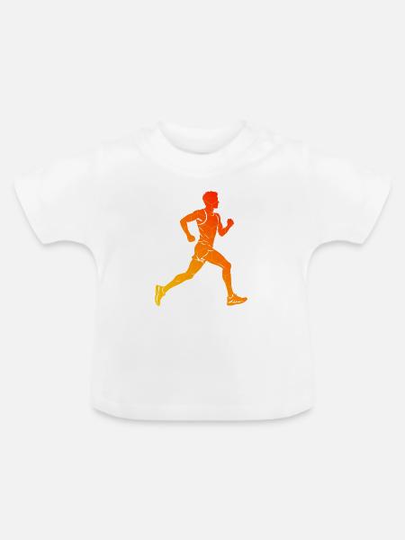 Marathonlaufen Geschenkidee für ein Marathonläufer - Baby Bio-T-Shirt mit Rundhals - Weiß