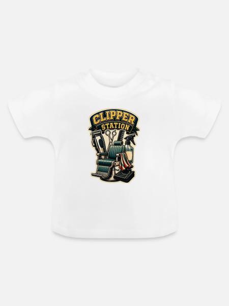 CLIPPER STATION - Baby Bio-T-Shirt mit Rundhals - Weiß