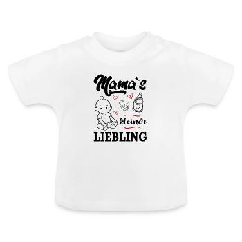 Mamas Liebling Junge Babysprüche Familie - Baby Bio-T-Shirt mit Rundhals - Weiß - Vorne